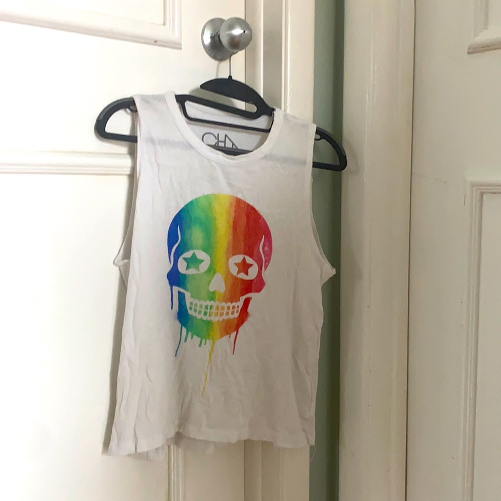 Chaser Rainbow Skull Tank Top